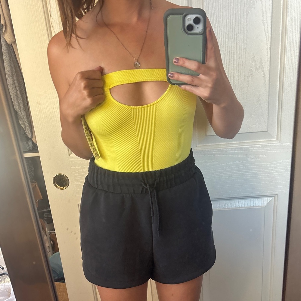 Bright Yellow Ribbed Bodysuit - Picture 4 of 5